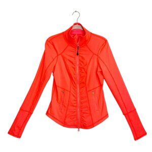 Zella Women's Zip Activewear Jacket in Neon Orange - Sz S